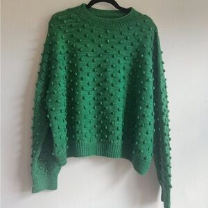 Misha and Puff Bottle Green Wool Popcorn